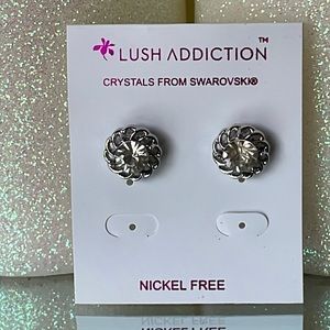 Lush Addiction ~ Fashion Jewelry ~ Silver Tone Earrings ~ Brand New!